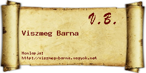 Viszmeg Barna névjegykártya